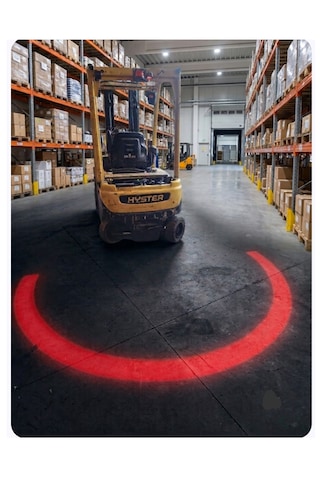 U Tipi Ayaklı Kırmızı Led Forklift Güvenlik Lambası 12v-80v - Redzone Emniyet Projektörü 1 Adet