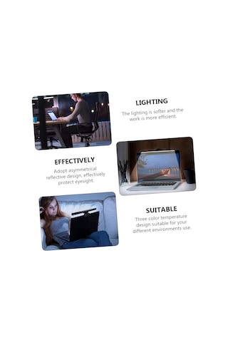 Pratik Bilgisayar Ekranı Asma Işık Monitör Işık Çubuğu Dizüstü Bilgisayar İçin 26cm Klip Pc Monitör Lambası 3 Göz Koruma Aydınlatma Modları