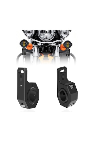 Motosiklet Gidon Koruma Demiri Sis Farı 2 Adet Montaj Ayağı Braket Alüminyum 18-32mm Ayarlanabilir