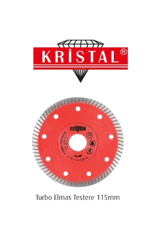 Kod:33450 Kristal Turbo Kanallı Elmas Testere 115MM Kristal