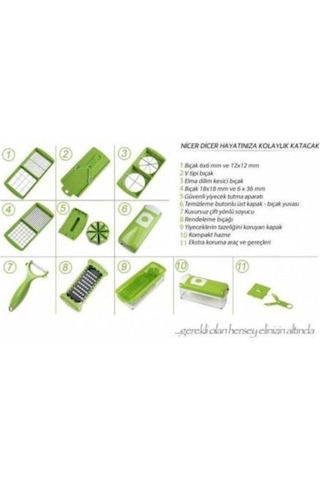 Toptanfoni Çok Fonksiyonlu Sebze Doğrayıcı Dicer Dilimleyici Rende Kesici Çok Fonksiyonlu Gıda Parçala Kırmızı