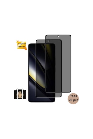 Poco X6 Pro Hayalet Ekran Koruyucu Privacy Filitreli Görünmez Tam Kaplayan