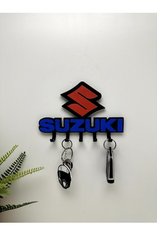 3d Baskı Dekoratif Suzukı Model Motorcu Anahtar Askılığı Siyah