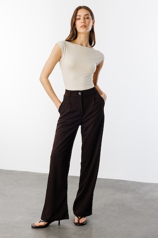 Genius Store Kadın Oversize Palazzo Pantolon Pantolon-001 Kahverengi