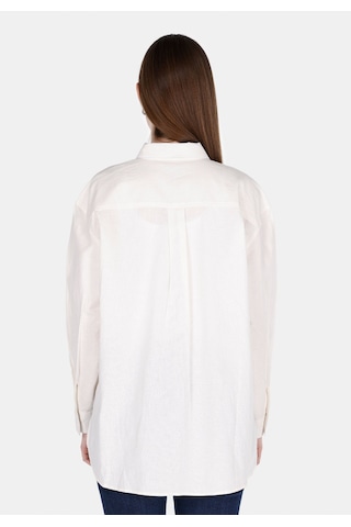 Colin's Colins Relaxed Fit Shirt Neck Düz Kadın Beyaz Uzun Kol Gömlek Cl1068538 Q1.v2 Wht Beyaz