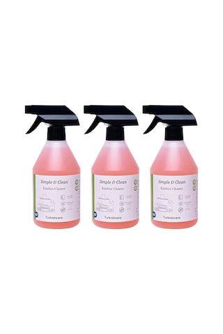Simple & Clean Mutfak Fırın Izgara Ve Yüzey Temizleyici Kireç Sökücü Sprey 3 x 500 ML