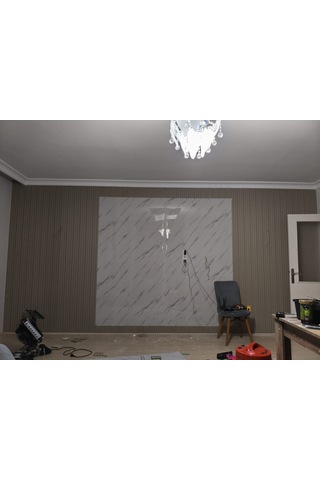 Polimer Vizon Duvar Ofis Tv Arkası Koridor Dekoratif Panel 5 Adet 55 Cm