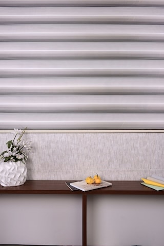 Gri-krem Pliseli Etek Dilimsiz Ds 10658-v9 Zebra Stor Güneşlik Perde
