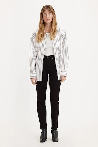 Levi's 724 High Rise Straight Kadın Jean Pantolon - Night Is Black - A7744-0000 Siyah