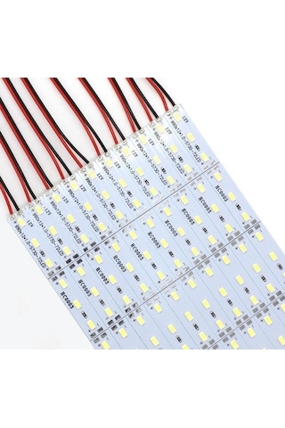 12 Volt 5630 Ledli Led Bar Alüminyum Çubuk 72 Ledli Kırmızı