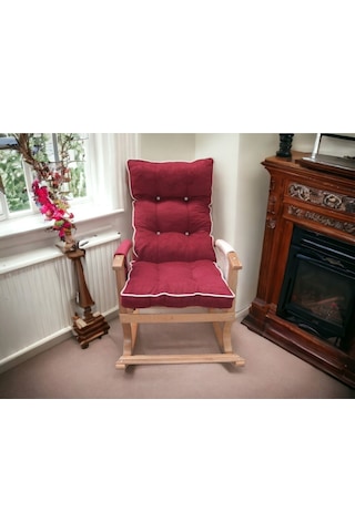 Yaren Home Dizayn Sallanan Sandalye Bordo Krem Bordo - Krem