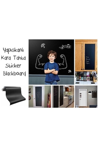 Yapışkanlı Kara Tahta-yazı Tahtası Sticker Siyah