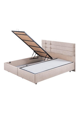 Viyana İkili Set, Viyana Çift Kişilik Baza Başlık Seti Krem 150 x 200