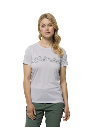 Jack Wolfskin Crosstrail Graphic Kadın Tişört Beyaz