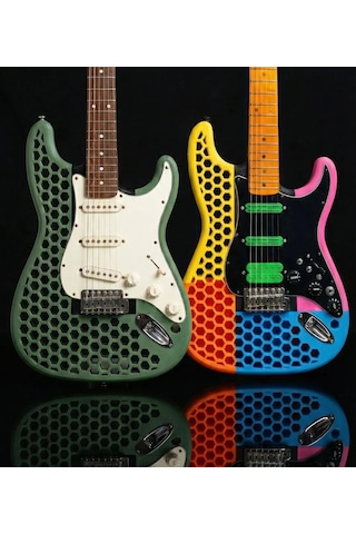 Özel Tasarım 3d Baskı Stratocaster Gitar Gövdesi