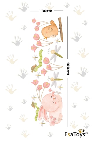 Sevimli Hayvanlar Temalı Çocuk Odası Sticker Seti