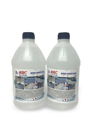 Epoksi Lıquıd Glass Sıvı Cam -parlak Şeffaf Su Yalıtım 4 Kg Kıt