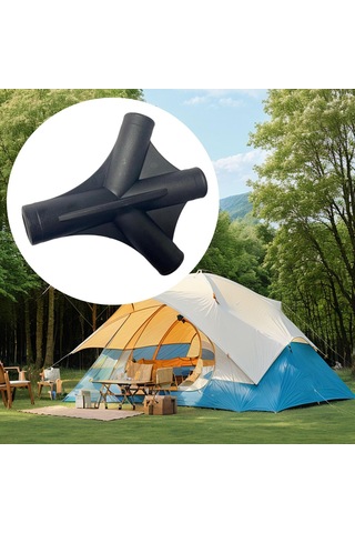 Dolıty Çadır Kutupu Konnektörü Doğrudan 19mm-9.5mm-11mm Siyah