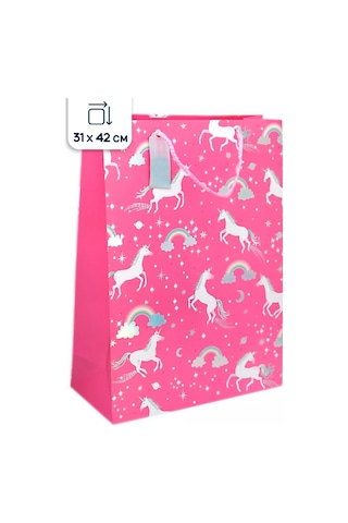 Riota Karton Hediye Paketi Unicornlar 31x12x42 Cm 209983613