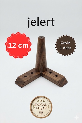 Masif Gürgen Ahşap 12 Cm Koyu Ceviz-tekli, Mobilya Yükseltme Ayağı, Robot Süpürge Uyumlu, 1. Sınıf Gürgen Ağacı, Kanepe Berjer Koltuk Tv Ünitesi Yükseltici Ayak Tekli Kahverengi