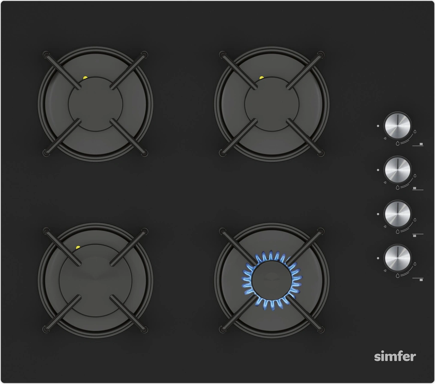 Simfer SB8254 - T3046 - SD8727 Trend Mekanik Siyah Cam 3'lü Ankastre Set
