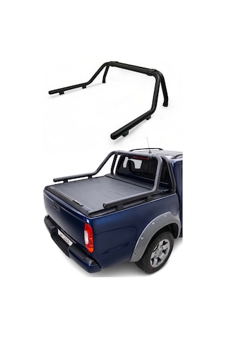 Mitsubishi L200 2015-2023 Uyumlu Araca Özel Kobra Ø76mm Rollbar Siyah