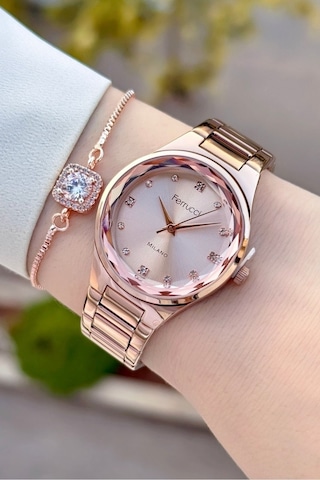 Ferrucci Fcgnct386 Kadın Kol Saati Rose Gold