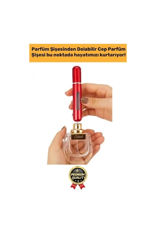Özel Üretim Pratik Otomatik Doldurulabilir Taşınabilir Atomizer Seyahat Mini Cep Parfüm Şişesi 5 Ml