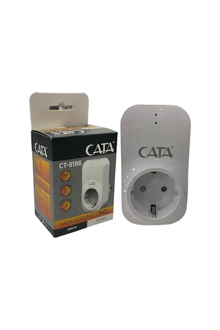 Cata CT-9186 4000W 918 Joule Tekli Akım Korumalı Priz Beyaz