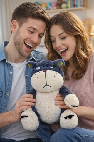 Klc Yumuşacık Kızgın Kötü Kedi Orijinal Model Peluş Kedi Oyun Ve Uyku Arkadaşı Gri Gri