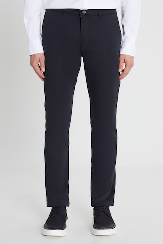 AC&Co / Altınyıldız Classics Erkek Sıyah Pamuklu Slim Fit Dar Kesim Yan Cep Casual Pantolon Siyah
