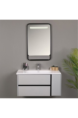 Kobos Linear 100 Cm Banyo Dolabı Seti Light Grey Gri