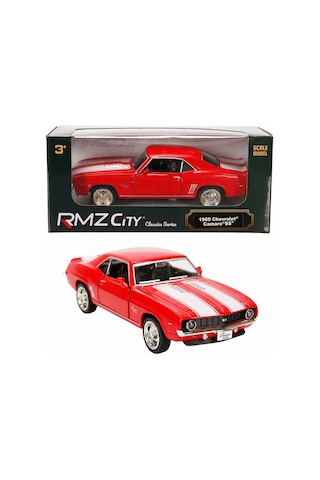1:32 Rmz City Alman Klasikleri Serisi Die Cast Çek Bırak Model Araba - Kırmızı 1969 Chevrolet Camaro