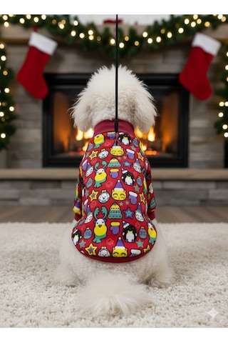Kedi - Köpek İçi Şardonlu - Boğazlı Kışlık Sweat - Kıyafet - Mont - Yelek - Yağmurluk