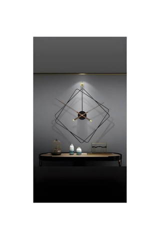 Metaquartz Aksesuar Ferrero Clock Metal Duvar Saati, Modern Dekoratif Metal Duvar Saati Siyah 60 X 70 Çok Renkli