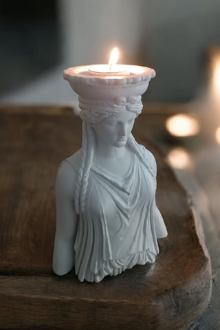 Dekoratif Masa Üstü Karyadit Kızı Hediyeli Bacasız Şömine Beyaz