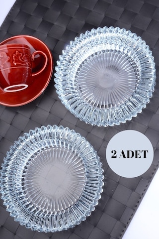 Rotanev Kristal Lüks Küllük Cam Puro Kül Tablası Yuvarlak Kül Tabağı 2 Adet