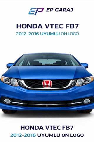 Honda Civic Fb7 2012-2016 Model Uyumlu Ön Panjur Logo