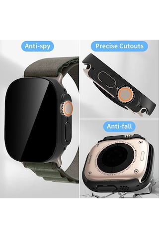 iOS Uyumlu Watch Ultra 49MM Ekran ve Kasa Koruyucu Privacy Hayalet PC