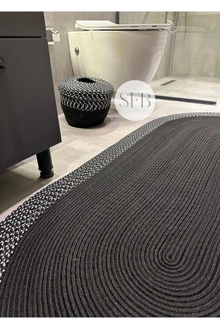 Home Turko Jüt, Sepetli Banyo, Mutfak, Balkon Paspas Takımı, Mutfak Halısı, Banyo Paspası, Yıkanabilir Paspas 60 Diğer