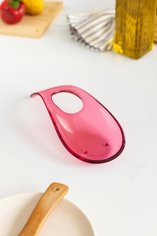 Akrilik Mürdüm Tezgah Üstü Kirli Kaşıklık & Kepçe Altlığı Pembe