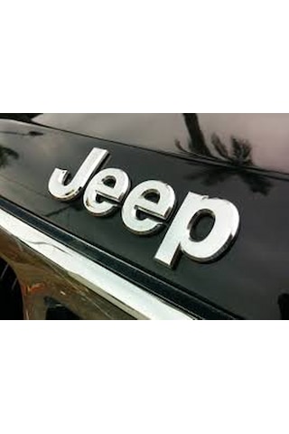 Jeep Kaput Bagaj 3M 3D Krom Metal Logo Amblem Arma