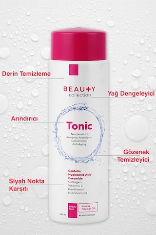 Beauty Collection Kuru ve Normal Ciltler için Temizleyici Tonik 200 ML