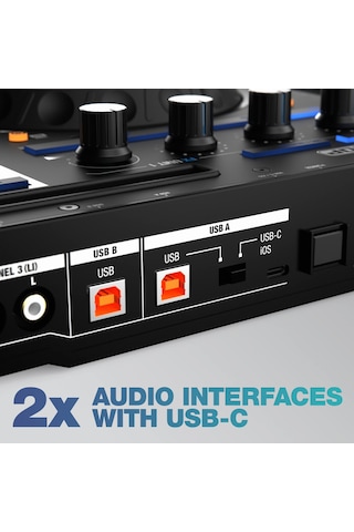 Reloop Mixon 8 Pro 4-kanallı Profesyonel Hybrid Dj Controller Serato Dj Pro & Algoriddim Djay Pro Ai Mac, Pc, Apple iOS & Android Uyumlu