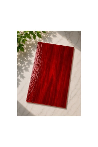Dekoratif Vitray Cam Yakut Kırmızısı Damarlı 21x29,7 Cm