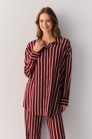 Suwen Stripe Romance Pijama Üstü Sh26409607s921 Çizgili