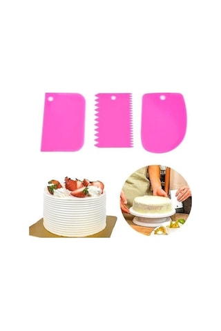 Buffer Pasta Hamur Şekillendirici Spatula Kesici Kazıyıcı Dekoratör Set Diğer