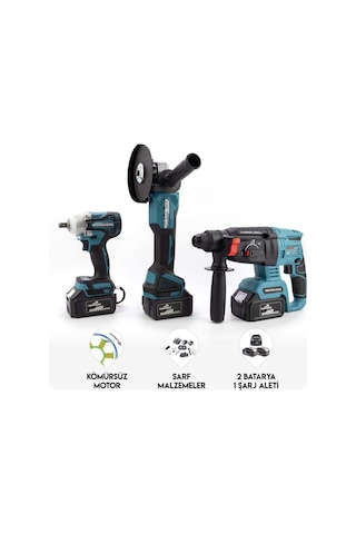 Dawreek Üçlü Set MK350 2B1Ş (Ş.Spral+S.Sıkma+Ş.Hilti)