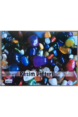 Resim Defteri 15 Yaprak Orta Boy Spiralli Telli 25x35