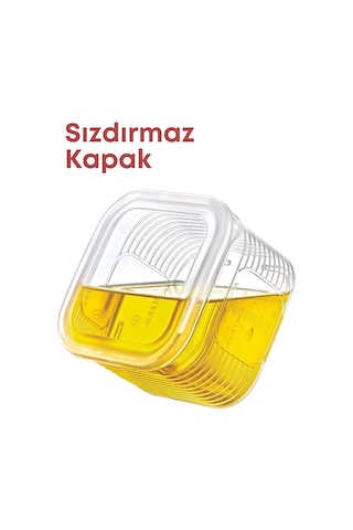 Grimorlife 7 Parça Sızdırmaz Buzdolabı Içi Düzenleyici Saklama Kabı- Kahvaltılık Çerezlik Beslenme Kabı 3,5 Lt Diğer